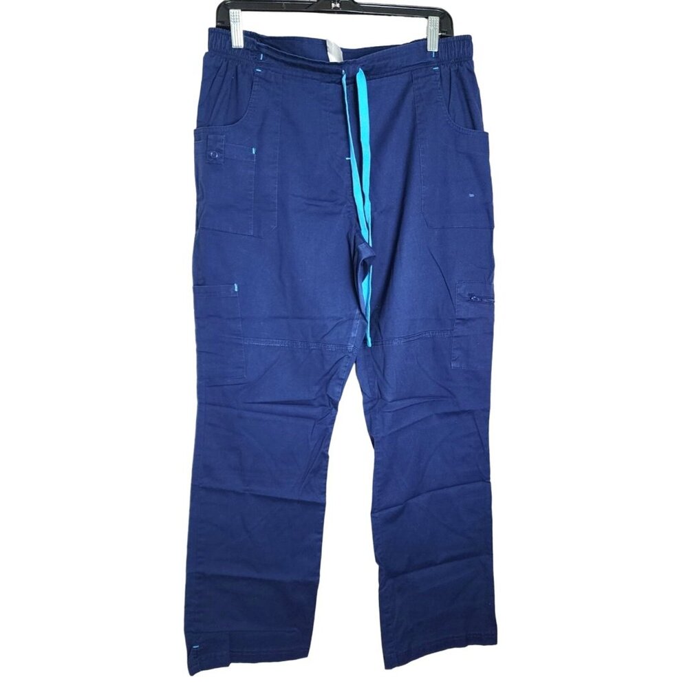 Modern Fit Navy Blue Stretch Scrub Pants - Butter Soft, Multi-Pocket